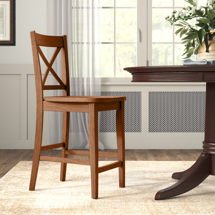 Three Posts™ Barfield Solid Wood 24'' Counter Stool & Reviews Wayfair